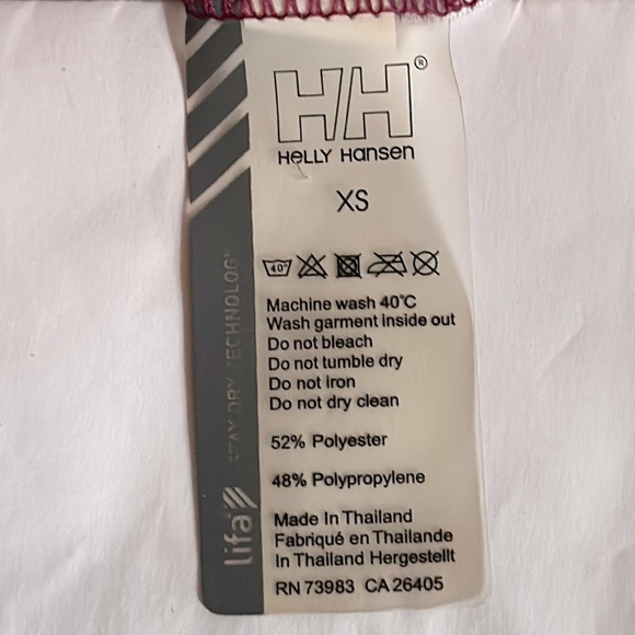 Helly Hansen Womens XS Purple Floral Baselayer Winter Activewear‎ Shirt - Picture 10 of 11